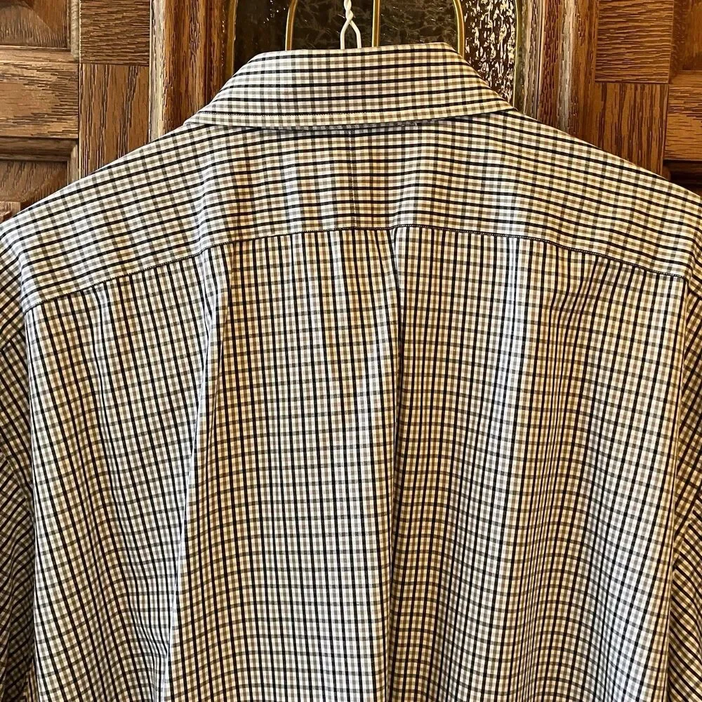 Vintage Polo‎ Ralph Lauren Andrew Checked Dress Shirt Men's 17 34/35 EUC
